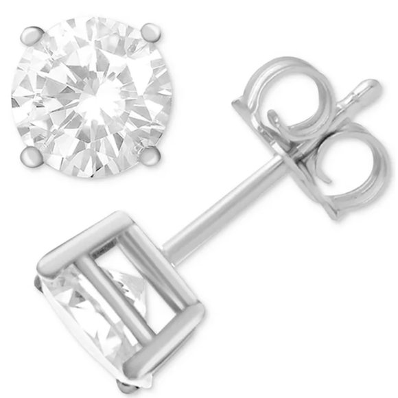 Sterling silver Cubic Zirconia Studs - Picture 2 of 4